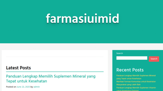 Ketahui Segala Jenis Informasi Kesehatan Melalui Website Farmasiuim.id